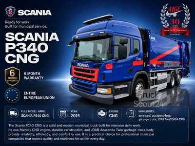 Abfallsammelfahrzeug Scania P340 LB 6X2*4 / JOAB ANACONDA TWIN gebraucht