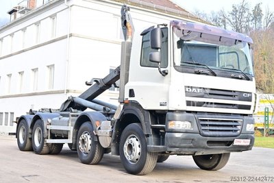 Abrollkipper Daf CF85.410  8x4 E5 Blatt Blatt AHK Vorbereitung gebraucht