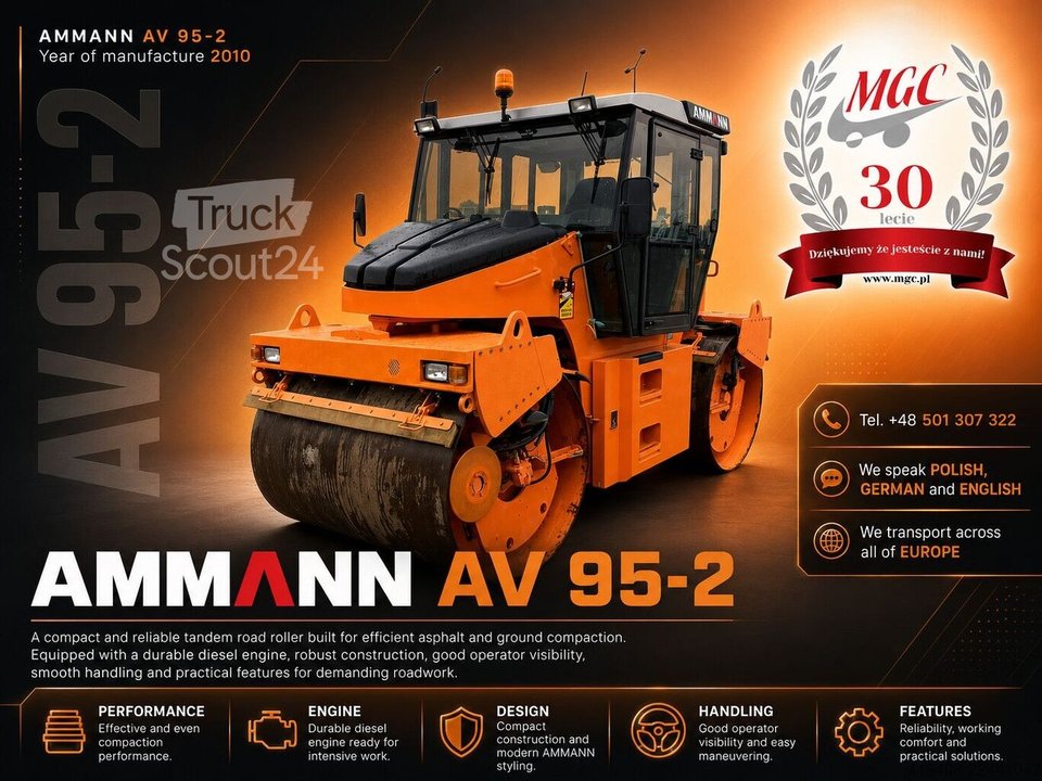 Walze Ammann AV95-2 / VIBRATIONS / 1 OWNER / NEW SERVICE! gebraucht