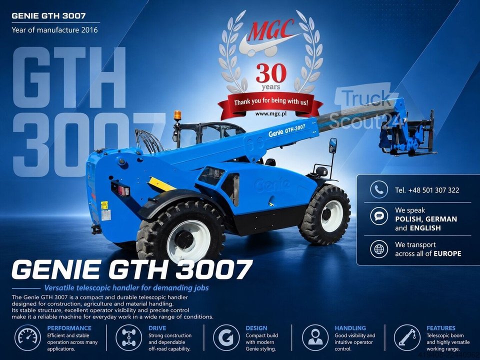 Teleskoplader Genie GTH3007 / NEW SERVICE / 1 OWNER / GREAT! gebraucht