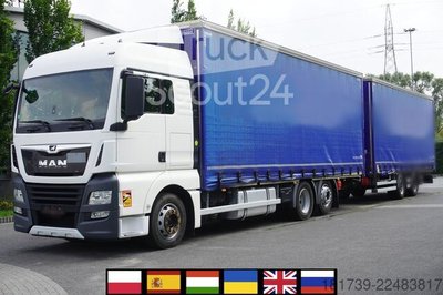 Gespann mit Anhänger / 2 Gespanne MAN TGX 26.510 6x2-4/ Curtainsider + trailer gebraucht
