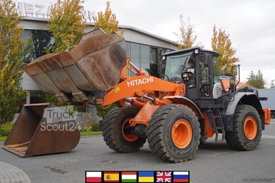 Knicklader Hitachi ZW220 articulated loader / 2 buckets gebraucht