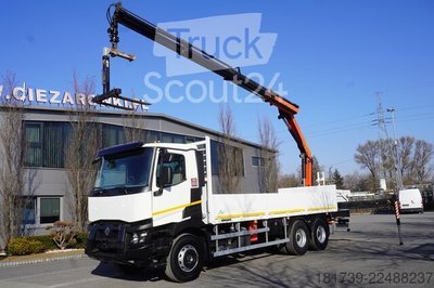 Plattform mit Kran Renault C380 / 6x4 / HDS Palfinger PK 18002-EH 6 gebraucht