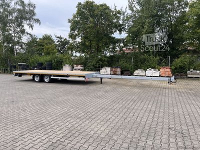 Anhänger mit offener Pritsche Möslein THT 14-G 7,20 ausziehbar  13,9 t Tandemanhänger- Tieflader, ausziehbar neu