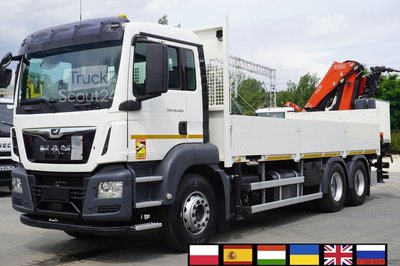Plattform mit Kran MAN TGS 26.420 6×4 / Fassi F215A.2.24 gebraucht