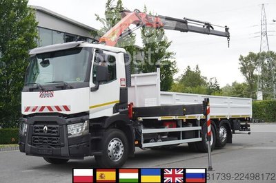 Plattform mit Kran Renault C380 P6X2 E6 / 160 tho. km! / Palfinger gebraucht