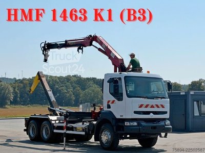 Abrollkipper RENAULT KERAX 370 DCI * ABROLLKIPPER 4,85 m * KRAN * 6x4 gebraucht