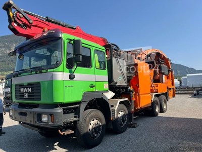 Holztransporter LKW MAN 41.464  Häcksler + Kran 8x8 Allrad E3 gebraucht