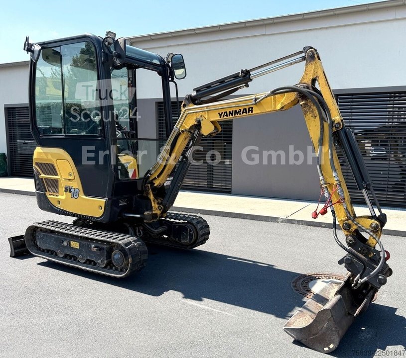 Minibagger YANMAR SV 18, Grabenräumer + 2 Tieflöffel gebraucht