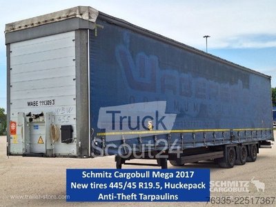 Auflieger mit Pritsche & Plane Schmitz Cargobull Curtainsider Mega gebraucht