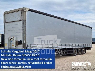 Auflieger mit Pritsche & Plane Schmitz Cargobull Curtainsider Mega gebraucht