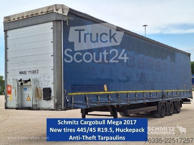 Auflieger mit Pritsche & Plane Schmitz Cargobull Curtainsider Mega gebraucht