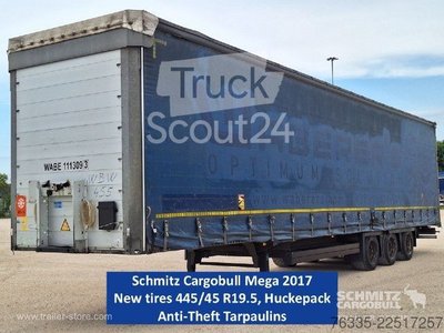 Auflieger mit Pritsche & Plane Schmitz Cargobull Curtainsider Mega gebraucht