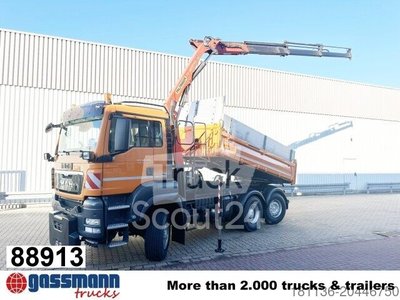 Kipper LKW MAN TGS 28.400 6X4-4 BL, Kran Palfinger PK12001-EH, gebraucht