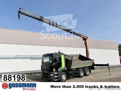 Kipper LKW MAN TGA 26.363 6x4 BB, Kran Palfinger PK 16502 C, gebraucht