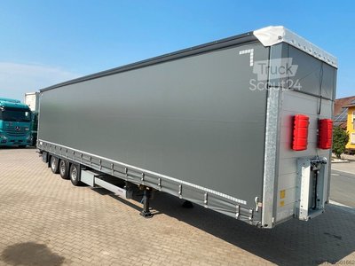 Auflieger mit Pritsche & Plane SCHMITZ CARGOBULL SCB*S3 SCS24 Hubdach Mega Plane Edscha 2xLiftach gebraucht