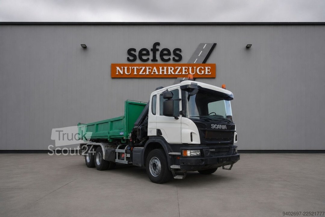 Kipper LKW SCANIA P410 6x4 Kipper mit Kran -Hiab 188 ES-3 gebraucht