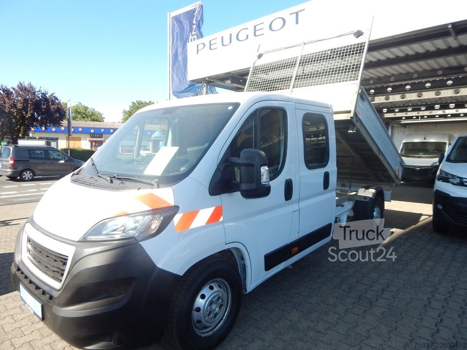 Dreiseitenkipper Zusatzscheinwerfer+Doka Peugeot 3-Seiten Kipper  Schutz Boxer Pritsche+Navi+Kamera+AHK 3,5t gebraucht