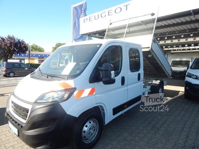 Dreiseitenkipper Zusatzscheinwerfer+Doka Peugeot 3-Seiten Kipper  Schutz Boxer Pritsche+Navi+Kamera+AHK 3,5t gebraucht