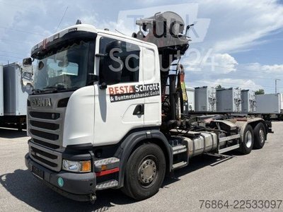 Kipper LKW SCANIA G480 6X2 ABROLLER MIT KRAN  ,RETARDER, EURO 5, SCHROTTGREIFER gebraucht