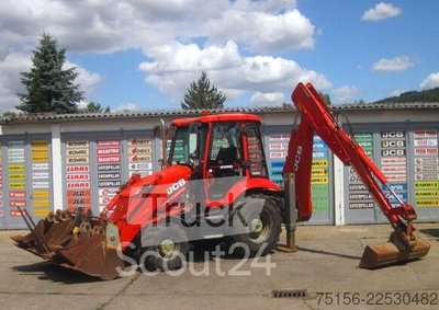 Baggerlader JCB 3CX * 4 x Löffel + Gabel * AIRCONDITION gebraucht