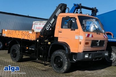 Pritschenwagen MAN 9.150 4x4, Allrad, Hiab 071 AW, Einzelbereifung gebraucht