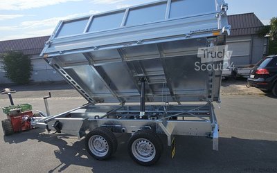 Dreiseitenkipper Anhänger HUMBAUR HTK3500.31 mit Stahlblechaufsatz neu