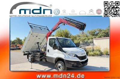 Dreiseitenkipper IVECO Daily 72-180 Meiller Kipper Kran 10m FUNK AHK gebraucht