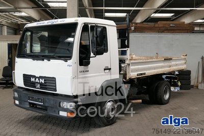 Transporter mit Kipper MAN 8.140 LE 4x2, Meiller, AHK, 3. Sitz, Zurrösen gebraucht
