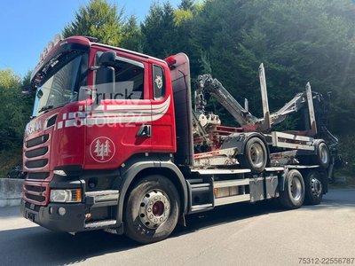 Holztransporter LKW Scania R520  V8 EpsilonQ170Z82 Greifer Anhänger Retarder gebraucht