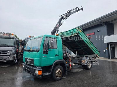 Dreiseitenkipper MAN 8.174 / E3 / Kipper Kran Greifer / 2X AHK gebraucht