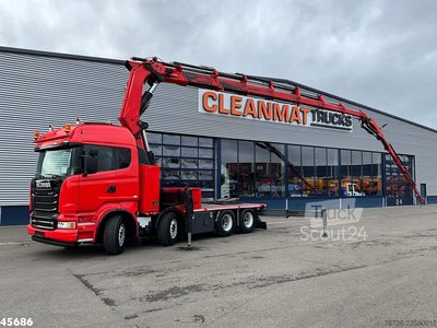 Kranwagen Scania R620 V8 8x4 Hiab 105 Ton/meter laadkraan + Fly-... gebraucht