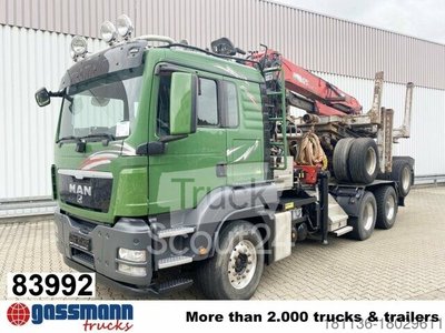 Holztransporter LKW MAN TGS 26.480 6x4 BB, Intarder, Kran Epsilon S270L88, gebraucht