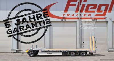Tieflader Anhänger Fliegl Tiefladeanhänger DTS 300 Parab/hydr 6,5m neu