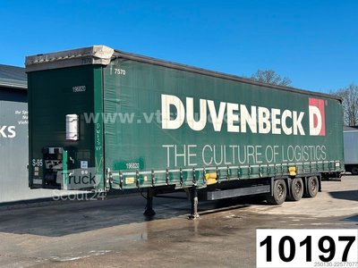 Auflieger mit Pritsche & Plane SCHMITZ CARGOBULL S01 Megatrailer Pritsche+Plane Edscha Verdeck gebraucht