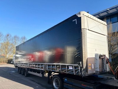 Auflieger mit Pritsche & Plane SCHMITZ CARGOBULL Mega XL, lifting/sliding roof, neue Plane gebraucht