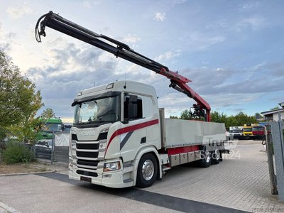LKW mit Pritsche (offen) SCANIA R500 6x2*4 Baustoff Fassi 215/Retarder/Vollluft gebraucht