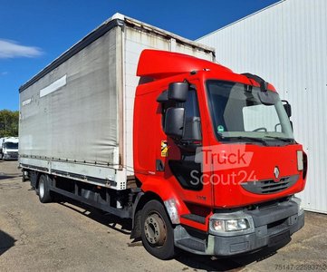 LKW mit Pritsche & Plane RENAULT Midlum 220 DXi 1 Liege Schiebeplane Edscha LBW gebraucht