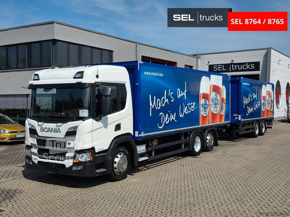 LKW mit Getränkeaufbau SCANIA P360B6x2*4LB | 6D | Lenkachse | Platform gebraucht