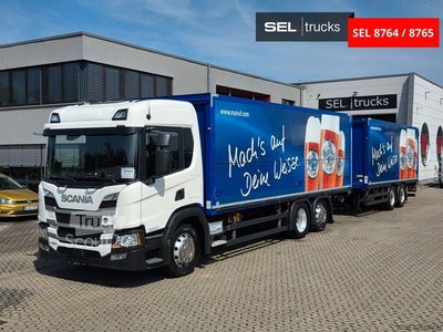 LKW mit Getränkeaufbau SCANIA P360B6x2*4LB | 6D | Lenkachse | Platform gebraucht