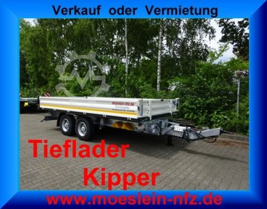Möslein TTD 13 Weiß  13 t Tandem 3- Seitenkipper Tieflader-- Neufahrzeug --