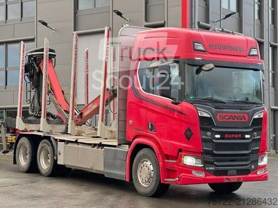 Holztransporter Scania R580 6x4 Kurzholz LKW mit Epsilon M12Z 83 gebraucht