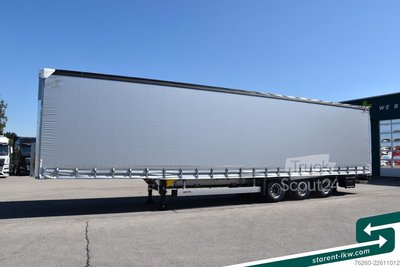 Auflieger mit Pritsche & Plane SCHMITZ CARGOBULL Megatrailer Hubdach Liftachse D.C. 9.5  MIETE neu