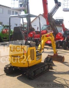 Minibagger KOMATSU PC 14 R - 3HS * 2x Löffel * * Vorführm * gebraucht