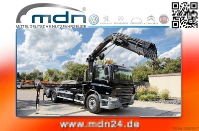 DAF CF 6x2 lift/lenk Abrollkipper KRAN 25m FUNK
