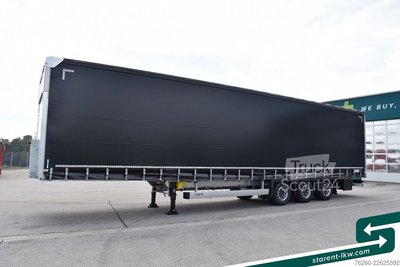 Auflieger mit Pritsche & Plane SCHMITZ CARGOBULL Megatrailer Hubdach Liftachse D.C. 9.5 MIETE neu