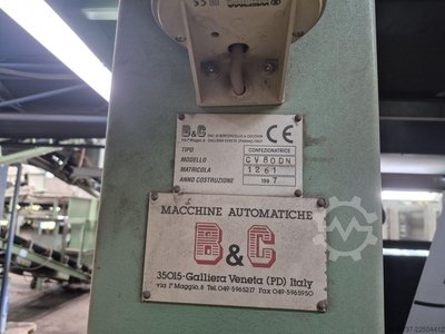 B&C Schlauchbeutelmaschine, Latz Paletti CV 4080