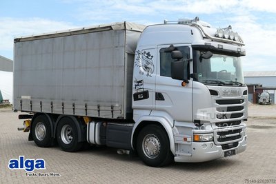 LKW mit Pritsche & Plane SCANIA R 580 6x2, V8, Lenk-Lift, AHK, 5.310mm lang, AC gebraucht