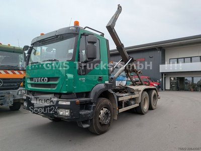 Abrollkipper IVECO Trakker 410 / 6X4 / Full steel / Manual Retarder gebraucht