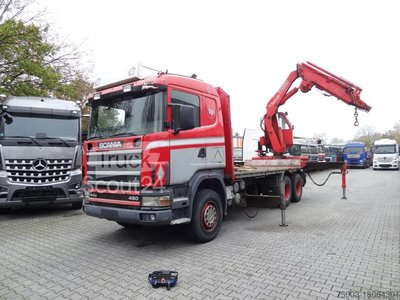 LKW mit Pritsche (offen) Scania R144 460 6X4 Fassi 360 bis 25 Meter gebraucht